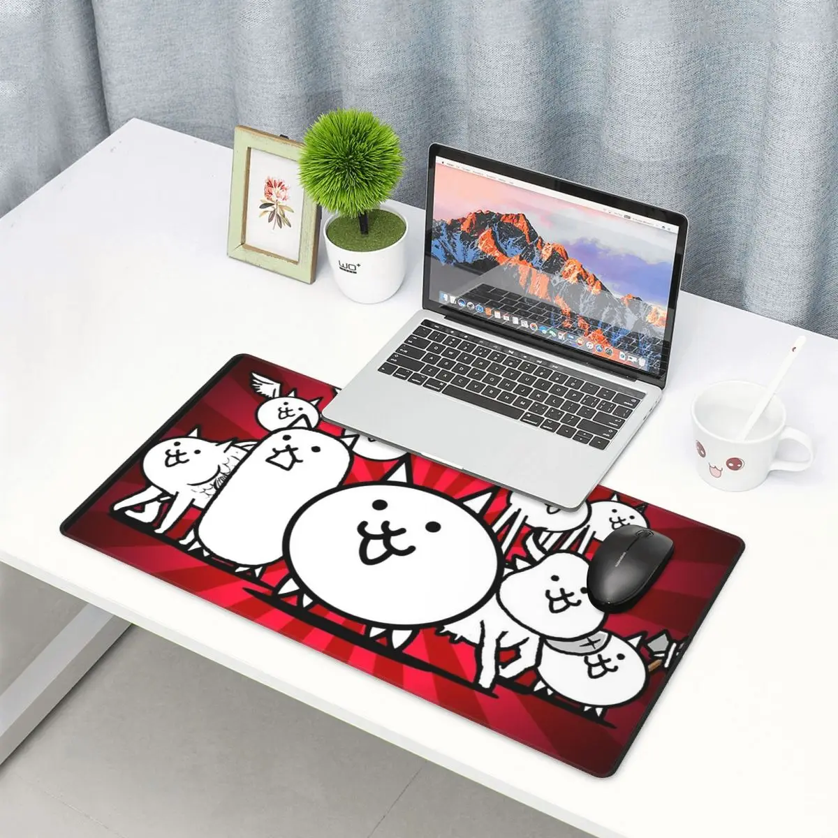 

Большой коврик для мыши Nyanko Great War Battle Cats, коврик для геймеров, для ПК и ноутбуков, коврик для клавиатуры, компьютерный игровой коврик, офисные аксессуары, настольный коврик