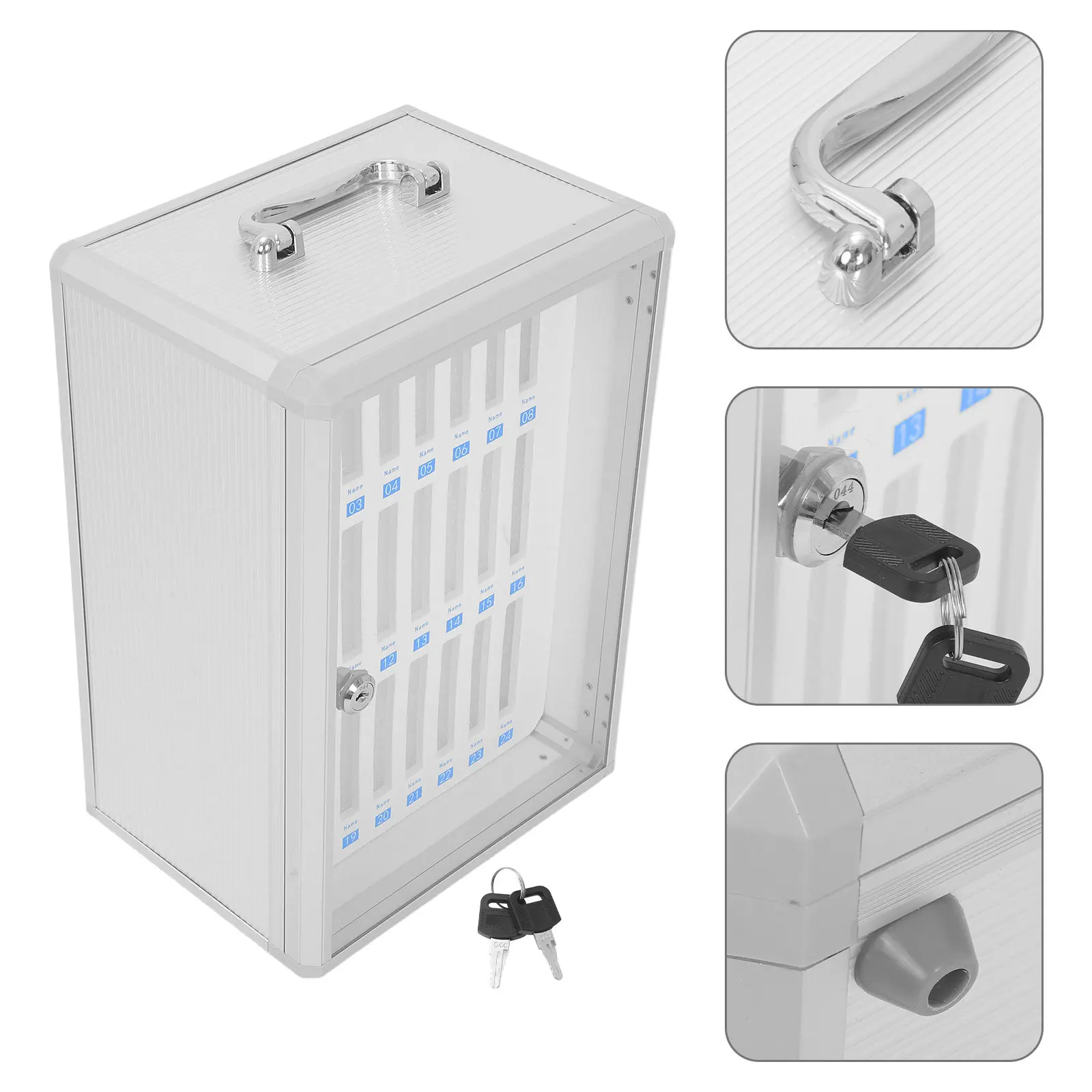 Cell Phone Locker With Lock Key Heavy Duty Cellphone Lock Box Wall Mount Cellphone Storage Locker For Classroom Office Retail - view 5
