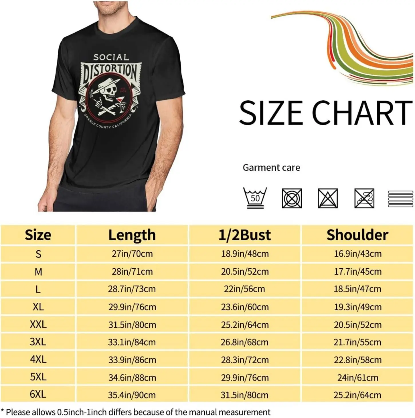 Men's T Shirt Cotton Tee Basic Short Sleeve Crewneck Shirt Tops Black