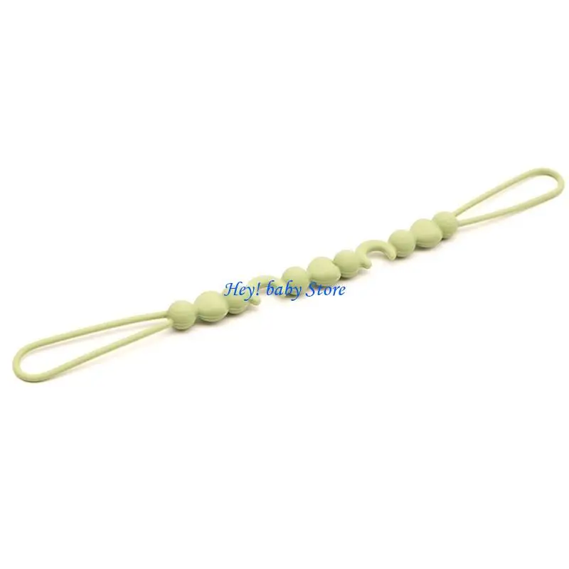 

Q1FE Pacifier Clip Silicone Teether Holder Soft Flexible Pacifier Clips Essential Accessory for Boys & Girls Gift