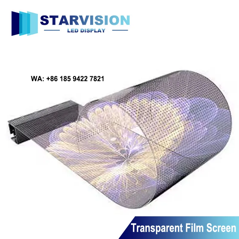 Ultra-Thin Flexible Transparent LED Film Screen Crystal Display Panel for Shop Mall Advertising