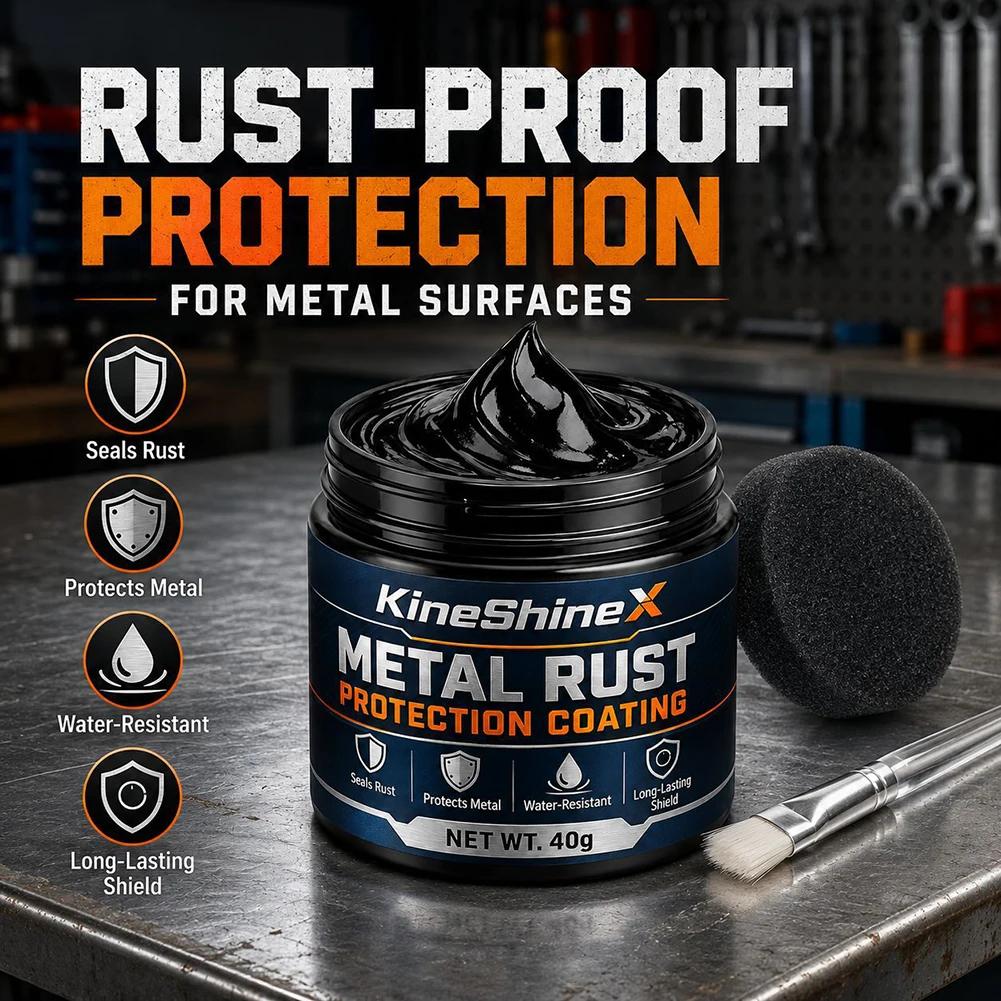 Anti Rust Repair Paste For Metal Rust Protection Black Repair Paste Advanced Rust Conversion Technology For Car Garden Tools