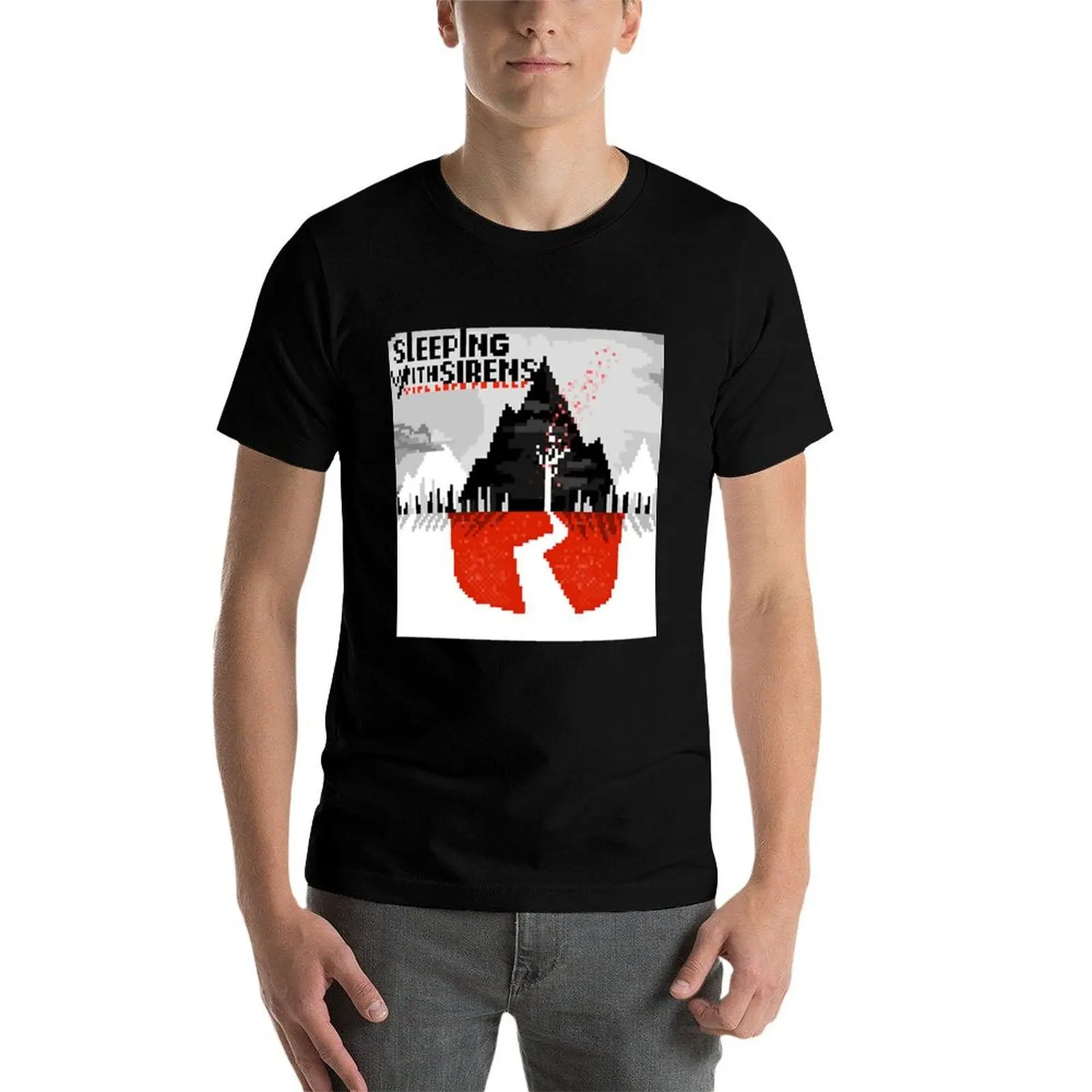 Day Gift Sleeping With Sirens Christmas Holiday T-Shirt Art Pattern Printed Casual Top - view 4
