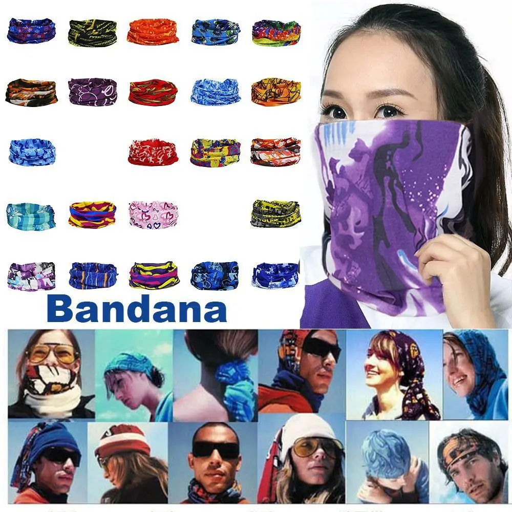 Men and Women Sports Accessories Protect Beanie Face Neck Turban Magic Tube Scarf Gaiter Tube Bandana Bib Headdress