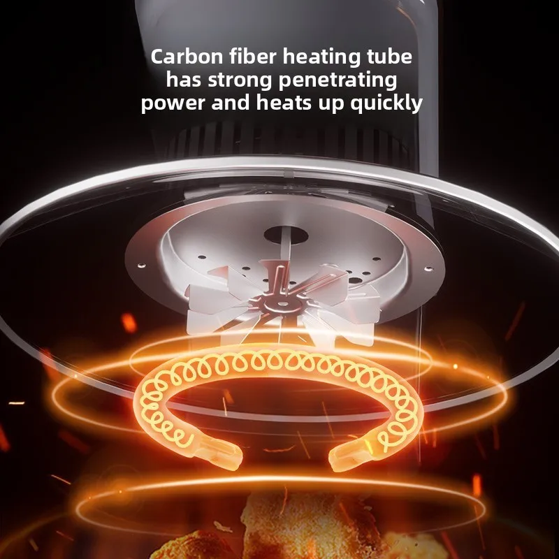 Fritadeira elétrica de ar HTT forno integrado visual multifuncional automático inteligente sem óleo novo modelo