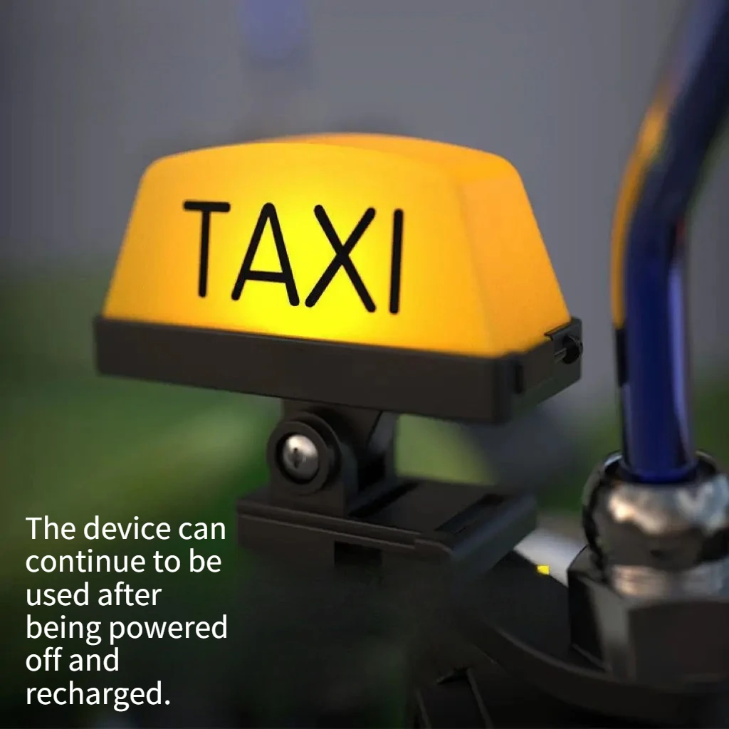 Motorcycle Mini TAXI Light Decorative Lamp USB Rechargeable Handlebar Mount Taxi Signal Light Fun Modified Accessories