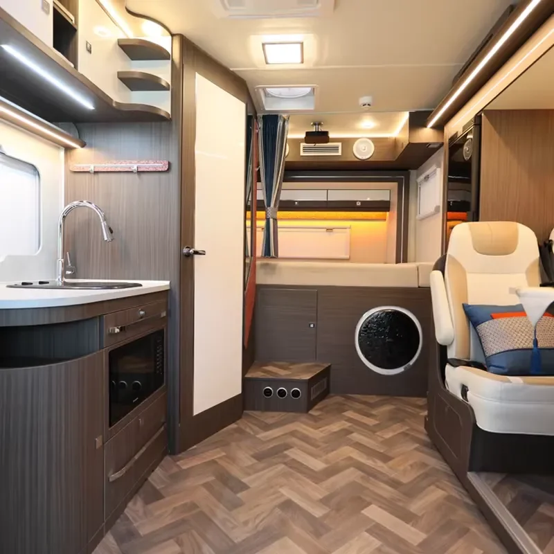 Immagine 6: Pavimentazione Rigida in Vinile per Camper, Rivestimento Impermeabile a Strisce in PVC, Pavimento in Plastica Durevole per Roulotte