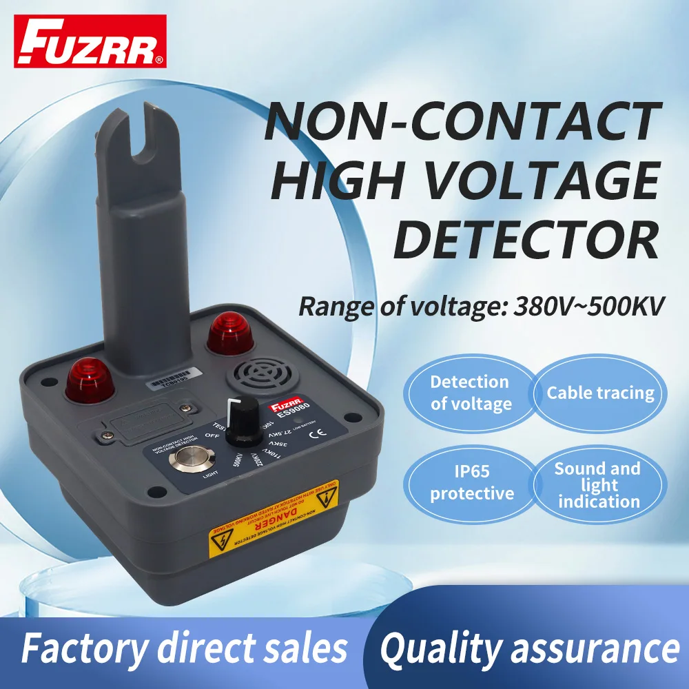 FUZRR ES9080 Non-Contact High Low Voltage Detector AC 380V - 550kV Live Wire Inspection Cable tracing Meter IP65 Electroscope