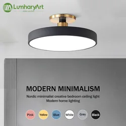 LED Modern Ceiling Light Creative Macaron Circular Light Fixture Living Room Bedroom Balcony Study Room Indoor Home Lighting