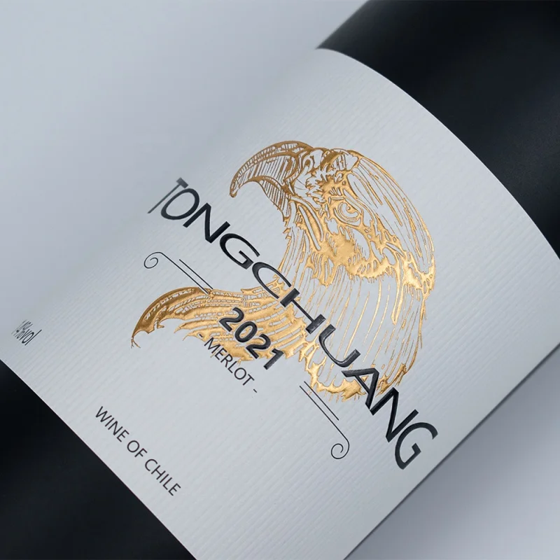 

20 0 pieces.Custom.Personalised White Foil Label Customized Wine Label Paper With Texture Self Adhesive