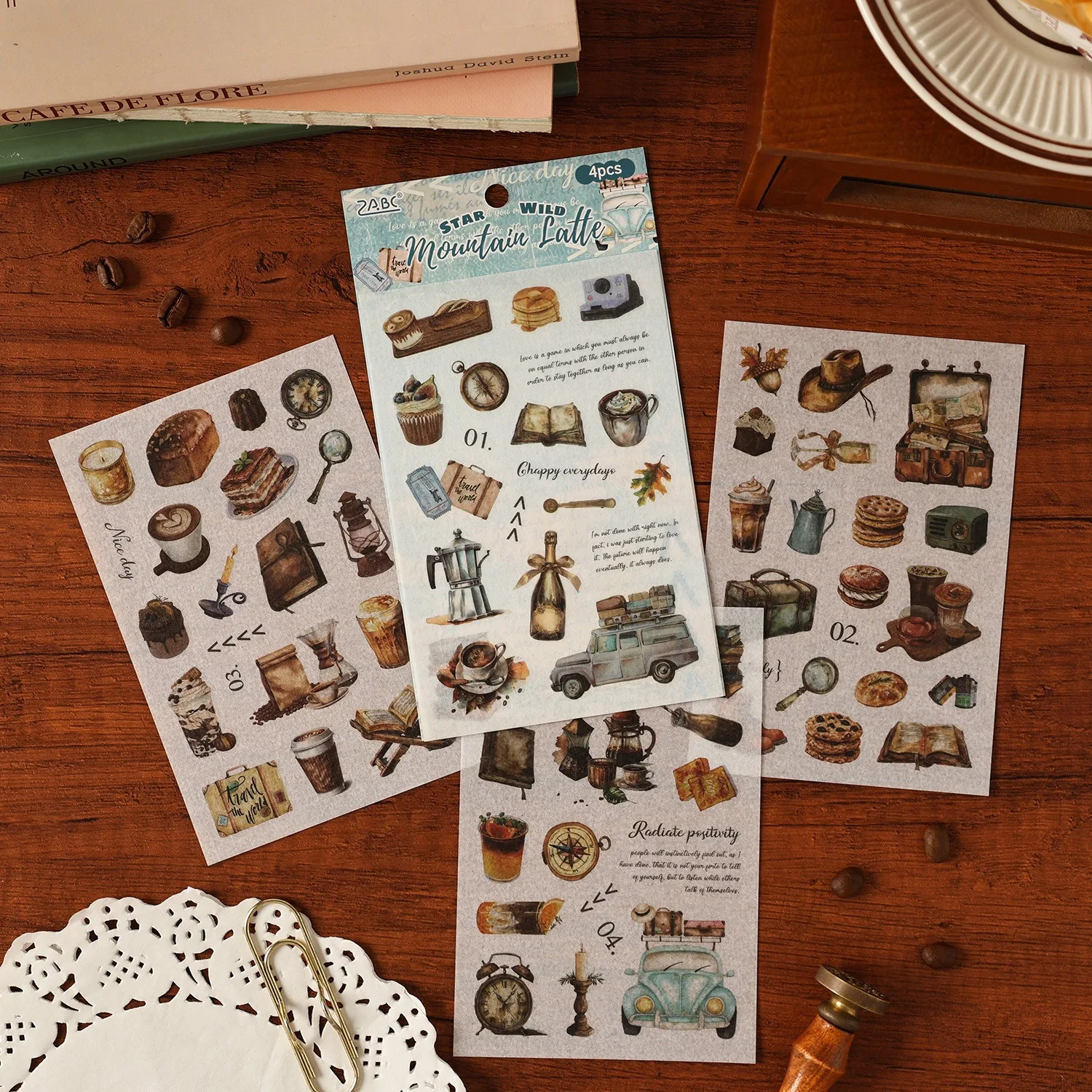 Wild Print Stickers Die Cut Decals for Journals Scrapbooks Kids Adhesive Craft Supplies Notebook Planner Material Labels