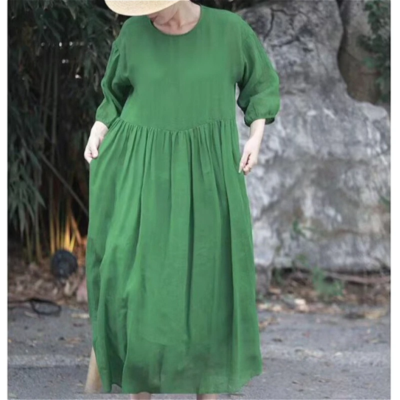 

Women Long Dress Dresses A Line Vestidos Y2k Streetwear Elegant Splice Party Night Work Round Neck Full Sleeve High Waist Spring