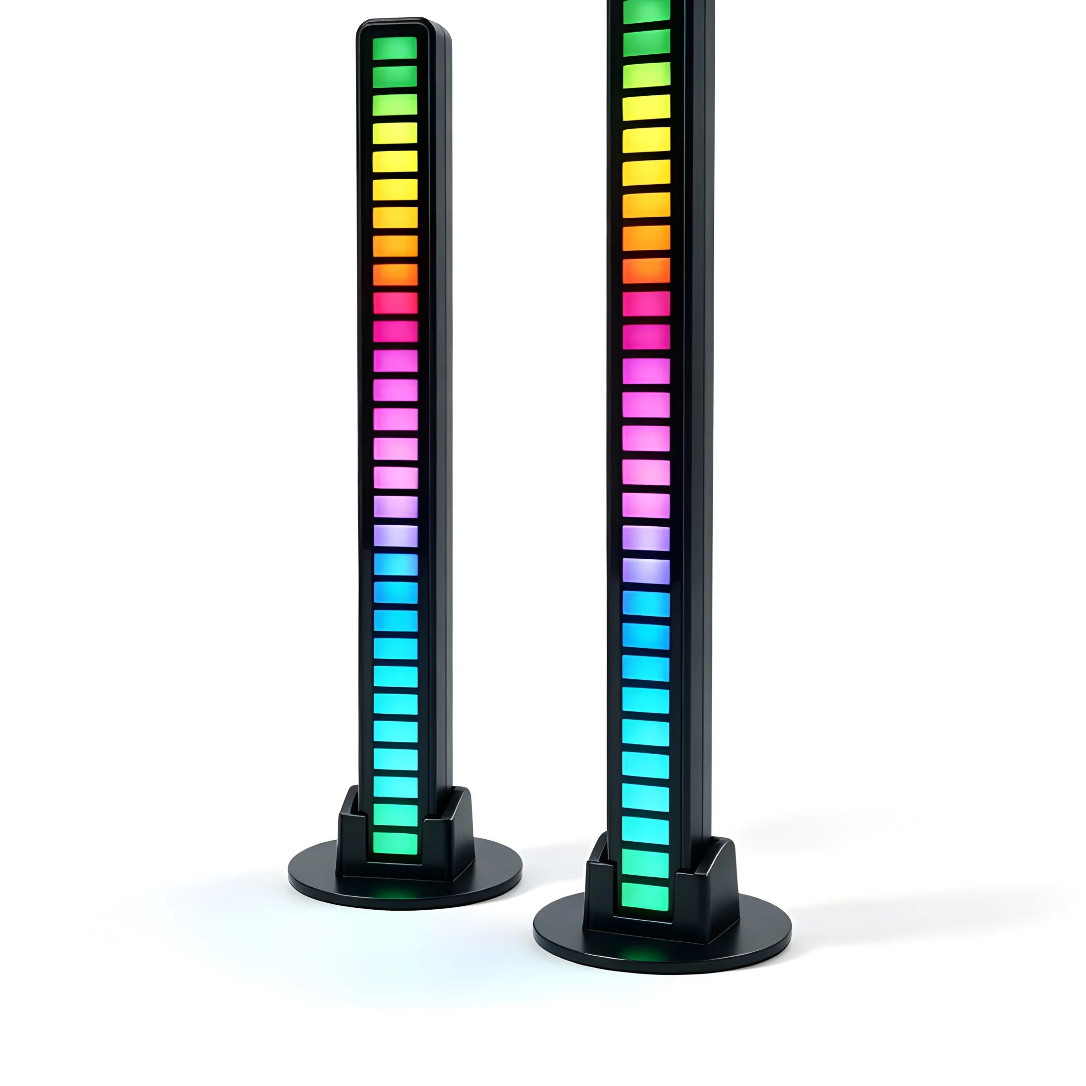 RGB Sound-Reactive Rhythm Light USB Music Sync Ambient Light 2-Pack Peaceful Desktop Car Interior Gaming Decor