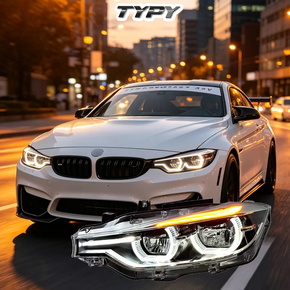 2 szt. Reflektory samochodowe do BMW serii 3 F30, reflektor 2012-2019 LED Projektor, światła do jazdy dziennej, akcesoria samochodowe, dla TYPY
