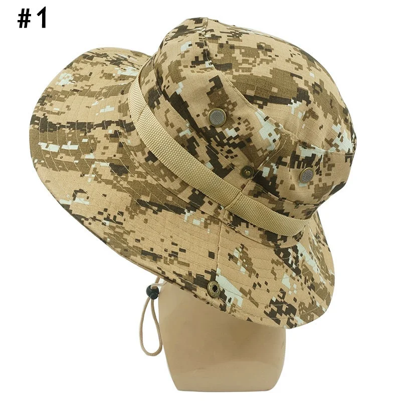 Outdoor Camouflage Cap Fishing Sun Hat Fisherman Camping Hiking Shadow Hats