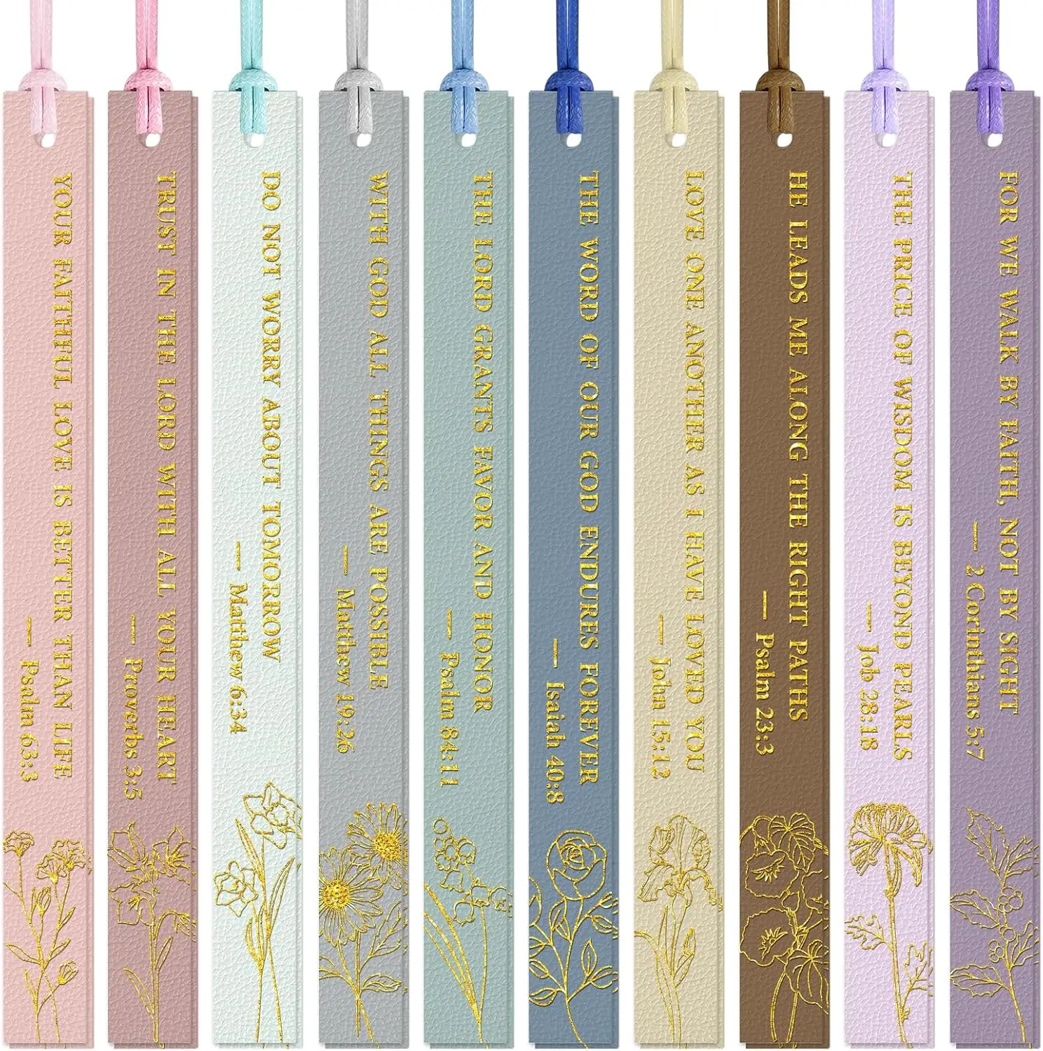 20PCS Leather Bookmarks,Inspirational Religious Bookmarks,Christian Prayer Bookmarks,Bulk Gifts for Religious Belief Book Lovers