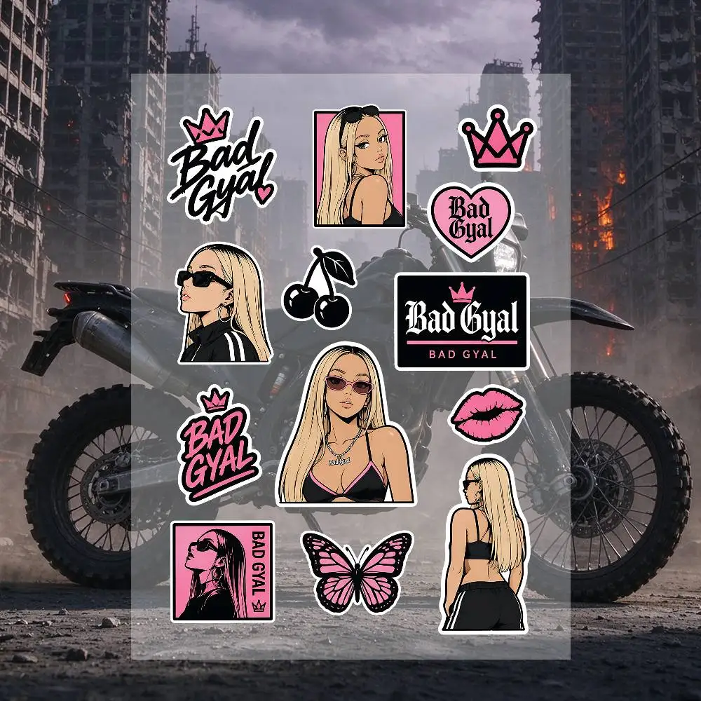 B-Bad G-Gyal Stickers Moto Sticker Auto Body Bumper Windows Motorcycle Laptop Walls Vinyl Decal Car Tuning Accessories