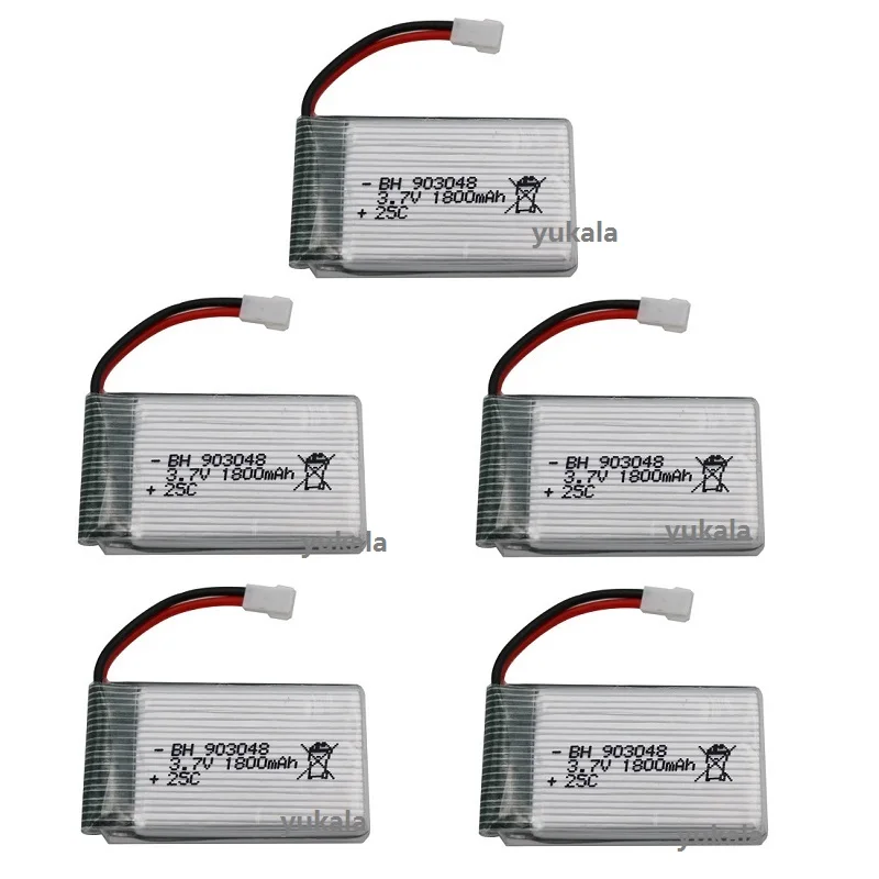 3.7v 1800mAh Rechargeable lipo Battery/USB charger for X5SW X5 X5S X5C M18 H5P KY601S 903052 3.7v Lipo battery with XH2.54 Plug