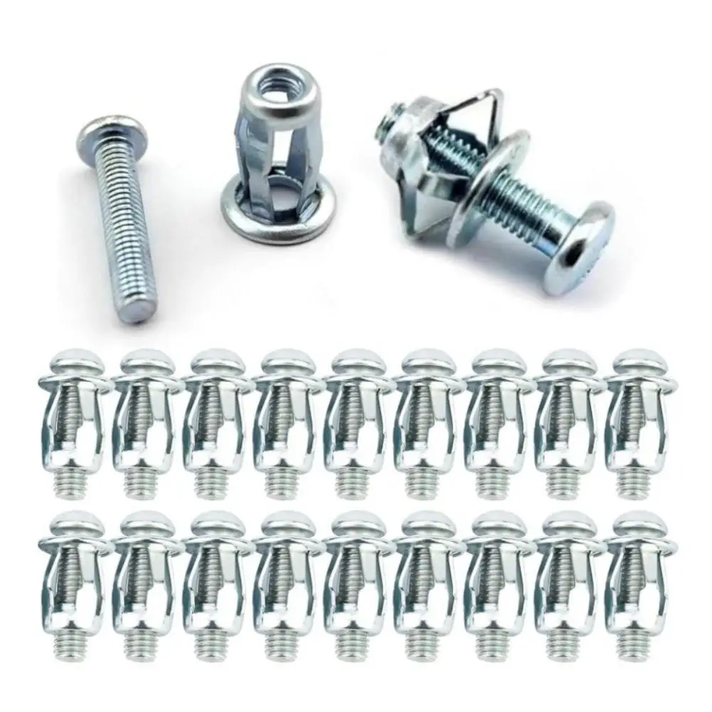 48/90PCS Jack Nuts Petal Nuts, Expansion Screw Petal Nut, Thins Fixings Dowels with Screws for Tin, Billboard, Cardboard.