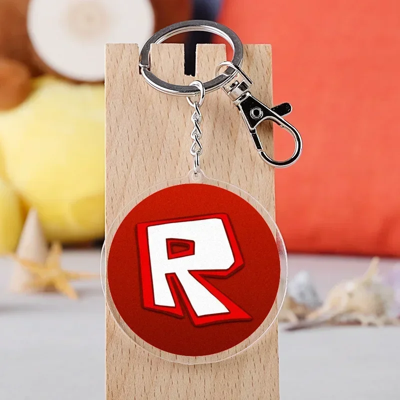 Roblox Cartoon Game Peripheral Keychain Convenient Boy Bag Accessories Key Ring Acrylic Pendant Decorate Student Festival Gifts