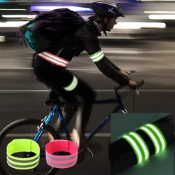 Running Reflective Arm Bands for Wrist Ankle Leg Reflector High Visibility Reflect Straps Cycling Running Safety Reflector Tape