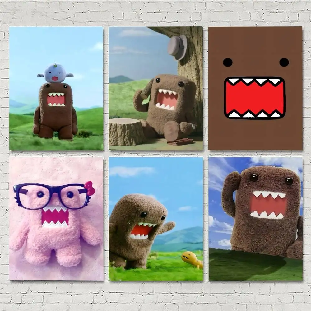 Cute Anime D-Domo-Kun Classic Movie Posters HD Print Vintage Wall Art Decor for Home Study Room