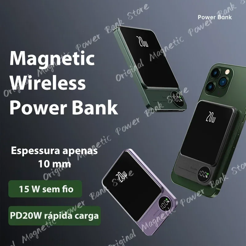 Fast Charging For Magsafe Magnetic Wireless Powerbank Portable External Auxiliary Battery Pack For iPhone 12 13 14 15 16 Pro Max