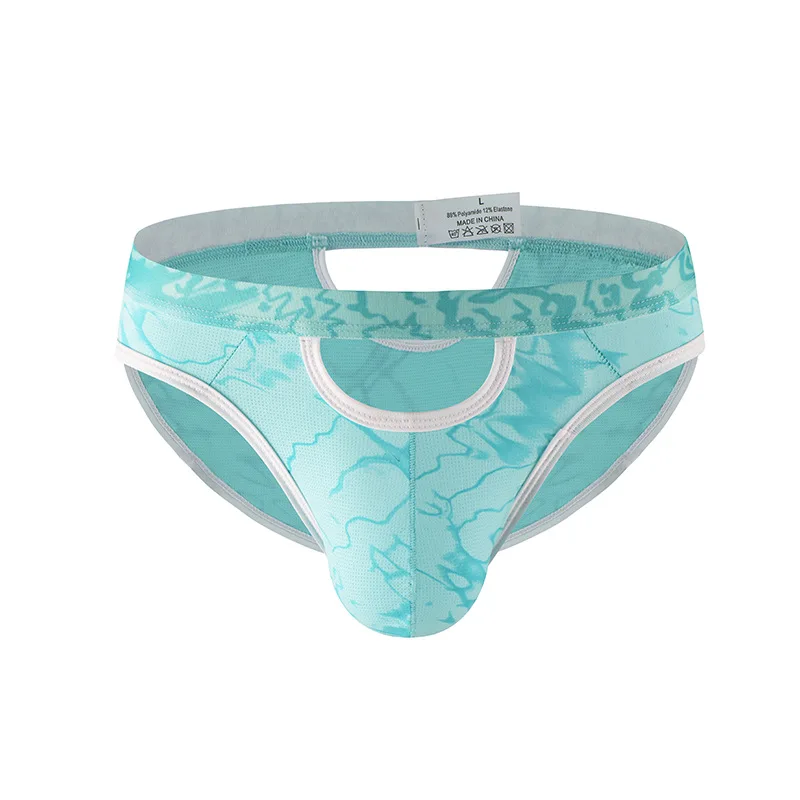 Men's Breathable Mesh Bikini Underwear Form-Fitting for Summer  Youth Fashion U Convex Pouch Underpants Ultra-Cool Comfort Tanga