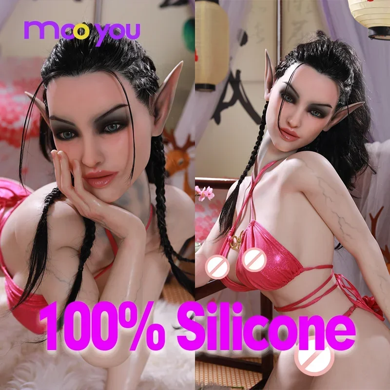 Movie character 153cm all-silicone sex doll Metal skeleton large chest shaped role play real vagina adult sex toy