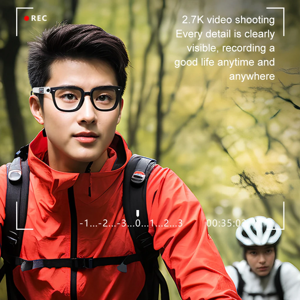 

Glasses Video DV Wearable WiFi Video Camera Camcorder 110°Wide Angle Lens Anti-shake Built-in Battery APP Control FPV camera