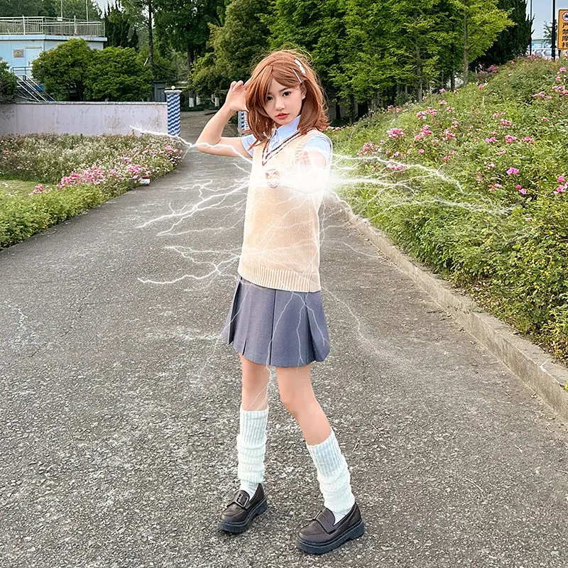 Japan Genuine Cosplay Mikoto Misaka Costume Anime Kuroko Shirai Cosplay JK School Uniform Halloween Outfit