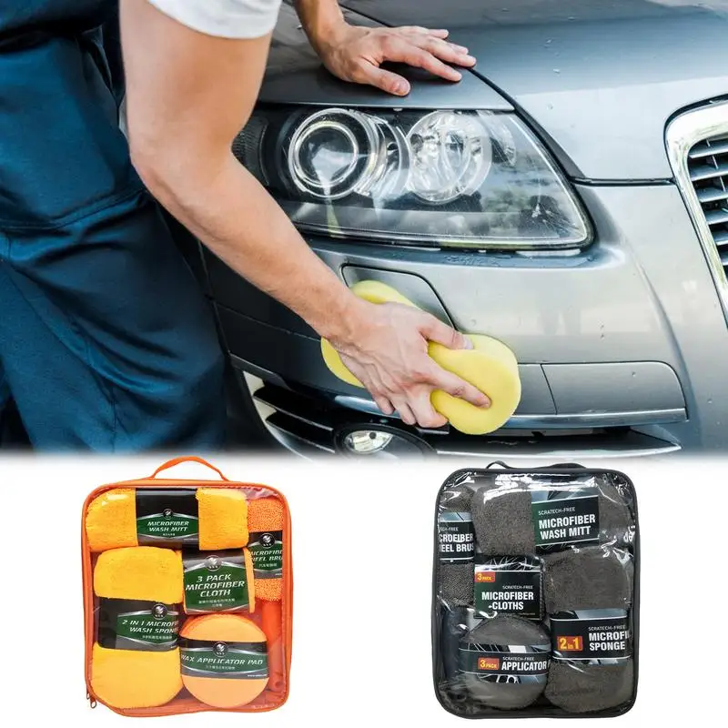 

9PCS Car Detailing Tools Automobile Wash Kit Dust Remover Cleaning Tools Car Maintenance Supplies For Interior Exterior Wheels