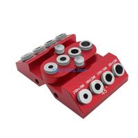 L8RC V-Drill Guide 30 45 90 Angled Drill Guide Jig with 4 Sizes Drill Holes for Flat Surface Corner Angled Straight Hole