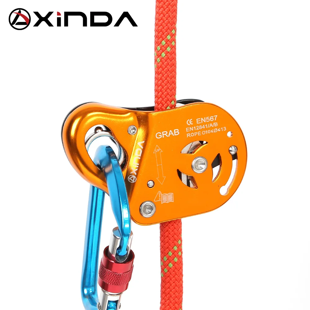 XINDA Rock Climbing Asending & Descending Safety Equipment Removable Rope Gripper Automatic Lock Anti Fall Protctive Gear