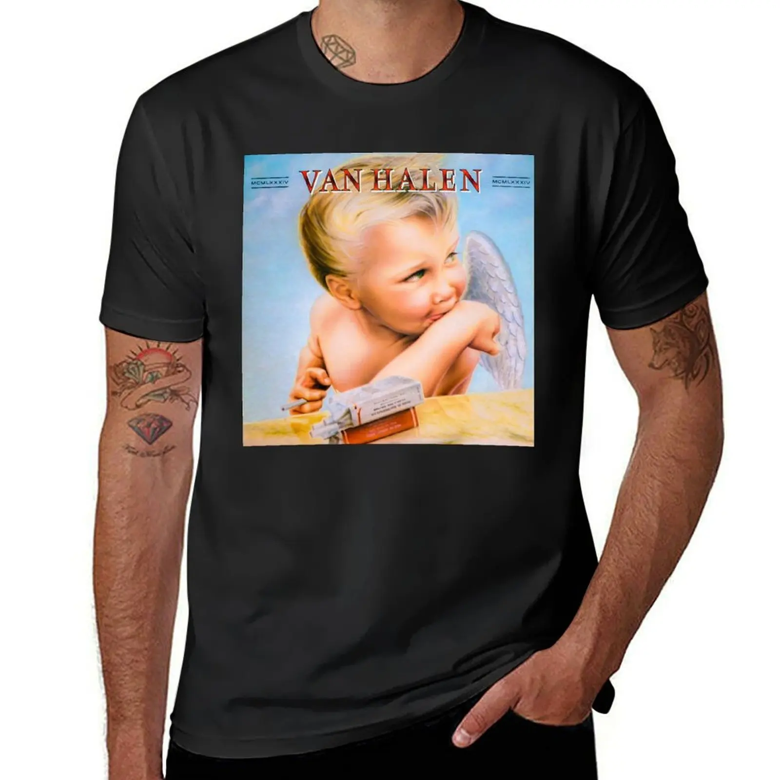 

van baby 1984 masjuli T-Shirt Aesthetic clothing shirts graphic tees korean fashion T-shirts for men cotton