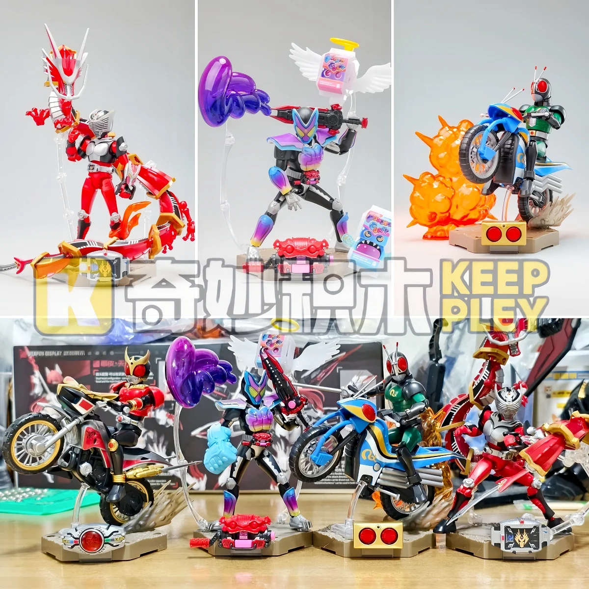 

In Stock Keeppley Kamen Rider Blind Box Action Figure Gavv Toys Ryuki Kuuga Model Toys Anime Toys Festival Gifts