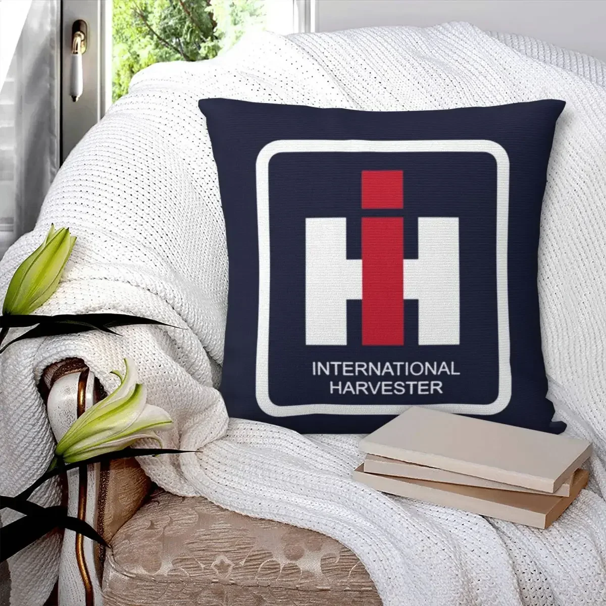 Tractor-case Logo Square Pillowcase Pillow Cover Polyester Cushion Zip Decorative Comfort Throw Pillow for Home Car