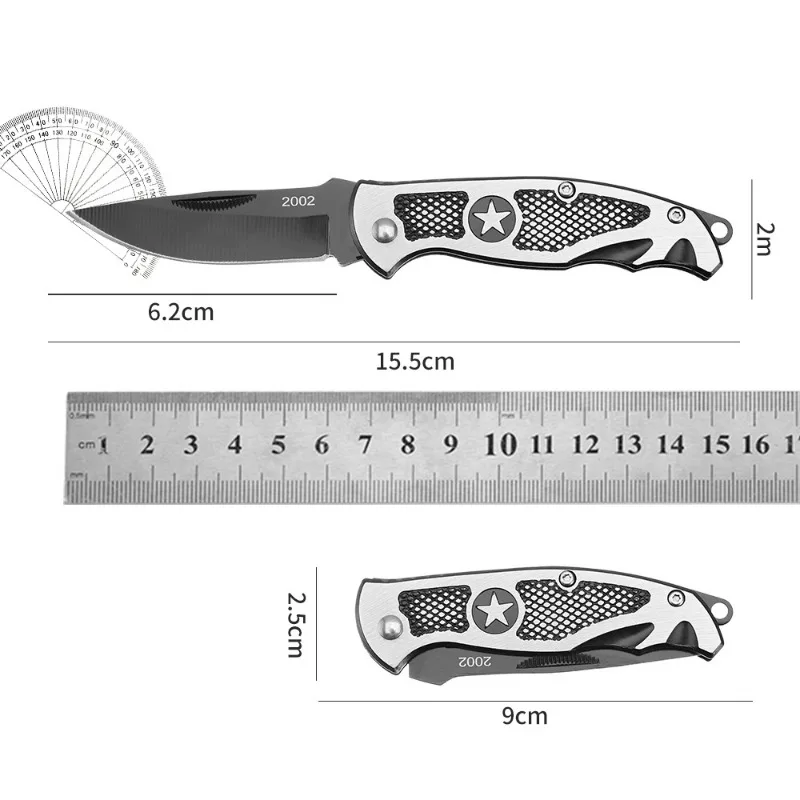 Outdoor Camping Stainless Steel Folding Knife Mini Portable Pocket Mini Knife Self-Defense Hiking BBQ Multipurpose Tool Knife