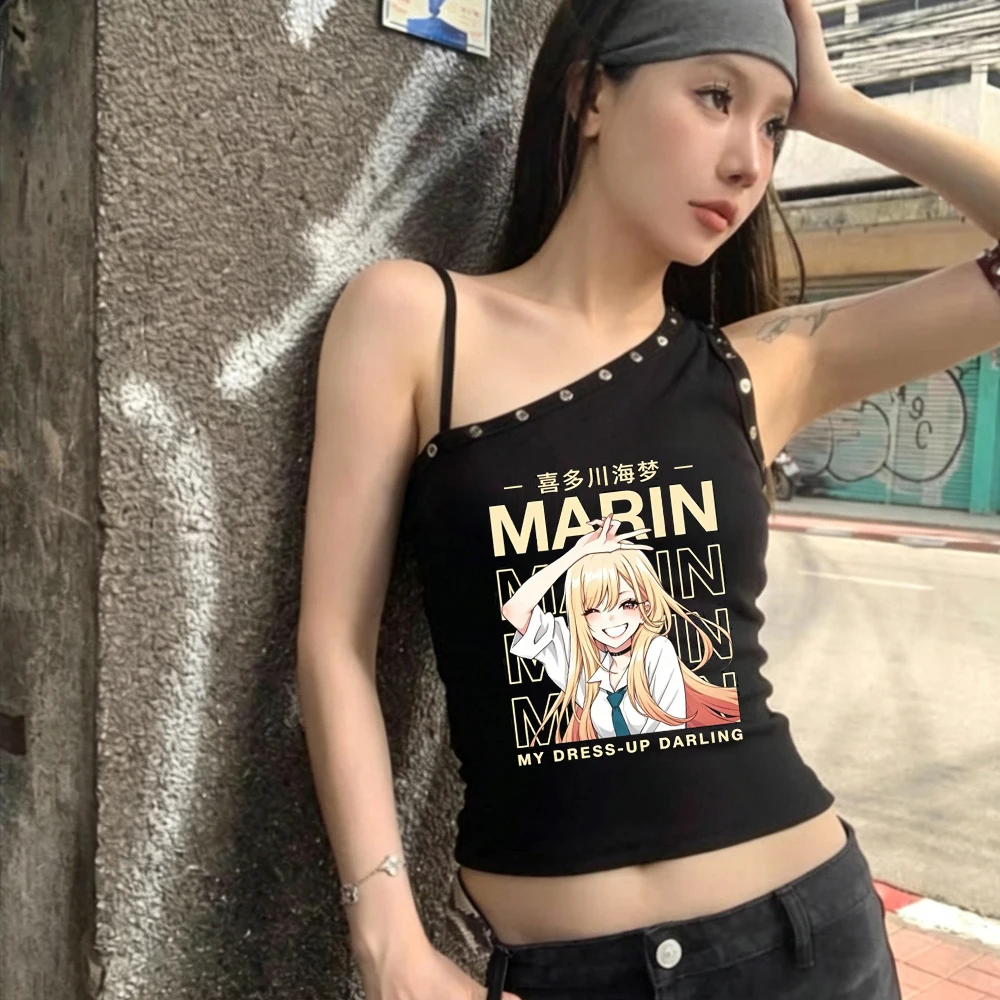 Marin Kitagawa cropped top women cheap 2000s japan korean fashion t shirt scene  funny alternative  jojifuku meme
