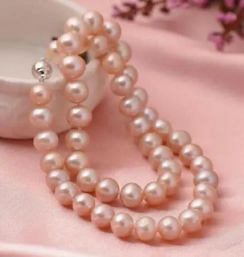 7-8mm Freshwater Natural South China Sea Fresh Water Pink Pearl Necklace