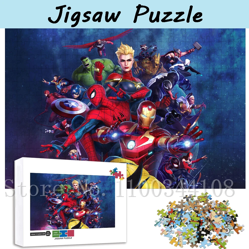 1000 Stukken Verwonderen Ultieme Alliantie Personage Puzzels Spellen Puzzels Voor Volwassenen Stress Relief Speelgoed Handgemaakte Hobby 'S