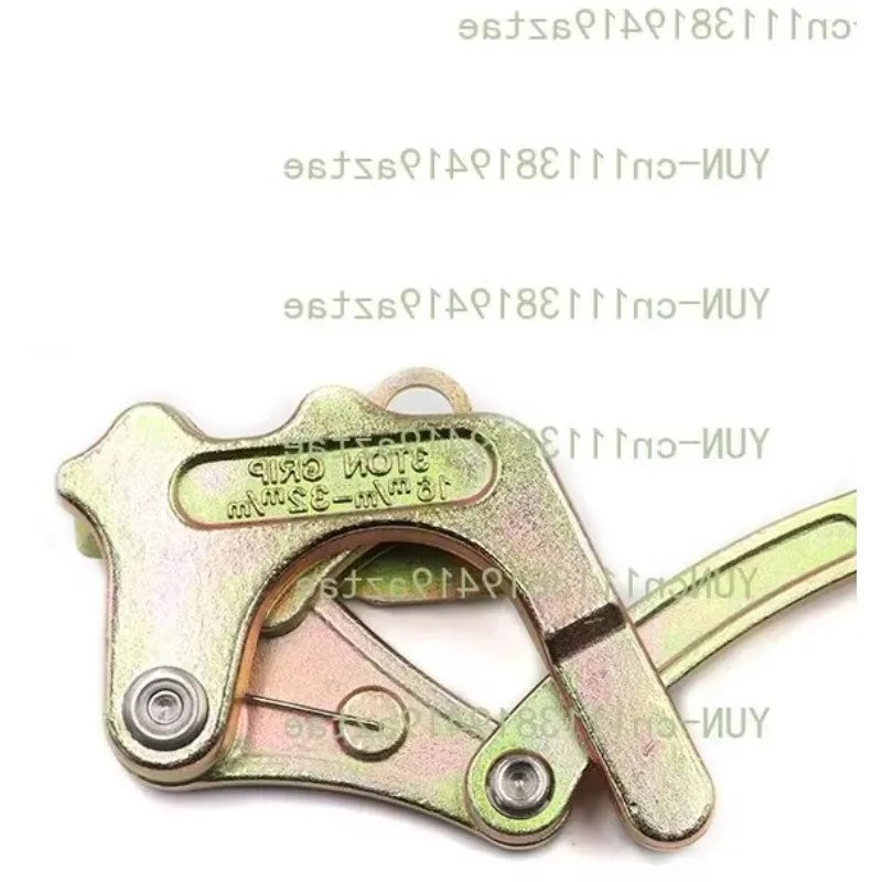 3T Cable Wire Grip Steel Pulling Tool for Wire Rope Cable Clamp Wire Pulling Grip - Cable Size Range 16-32mm/ 5/8