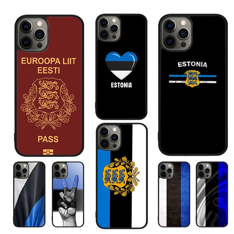 Чехлы для мобильных телефонов с флагом Эстонии для iPhone 17 Air 16 16e 15 14 12 13 11 Pro MAX apple Plus Coque Чехлы для мобильных телефонов с флагом Эстонии для iPhone 17 Air 16 16e 15 14 12 13 11 Pro MAX apple Plus Coque