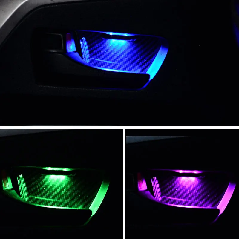 Door Bowl Atmosphere Light For Toyota Camry XV50 2014 2015 2016 Interior LED Blue Car Handle Frame Light For Camry VII2012 2013