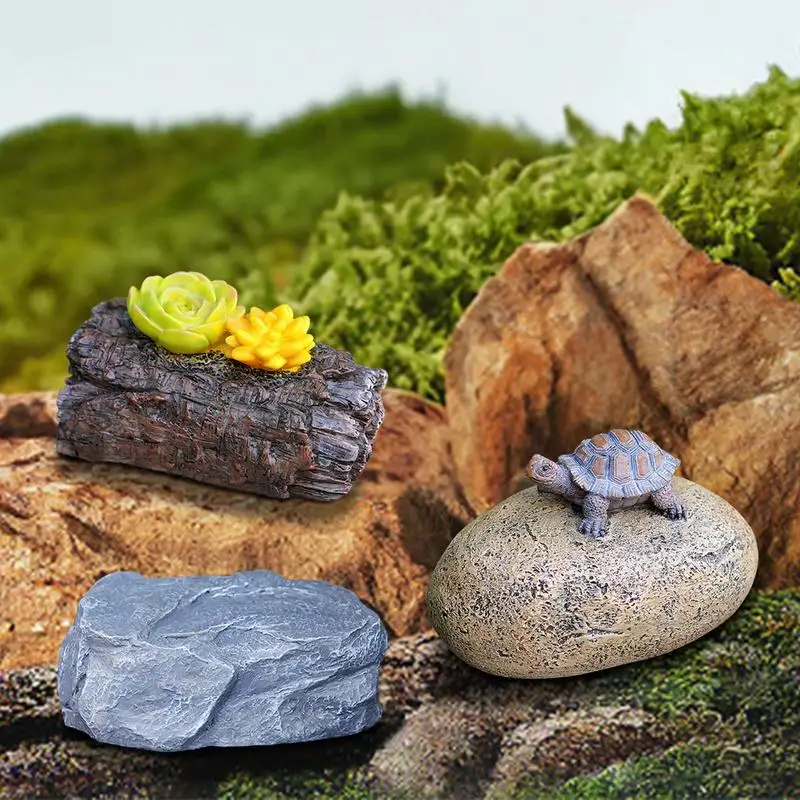 Stone Key Hider Fake Rock Stone voor sleutelopslag Harsmateriaal Sleutelkluizen Stenen voor een nieuwe huiseigenaar of iemand die veel reist