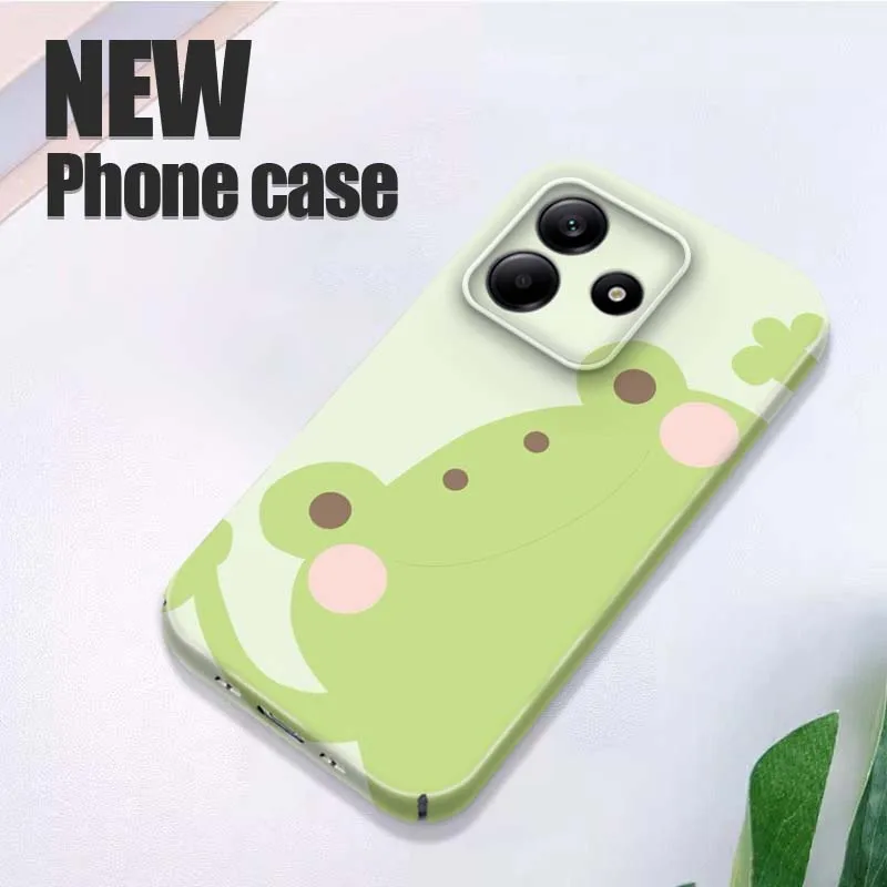 

Cartoon Frog Pig Turtle Phone Case For Xiaomi Redmi Note 15 14 13 12 12S 11 11S 11T Pro Plus 5G Feilin Protective Shell