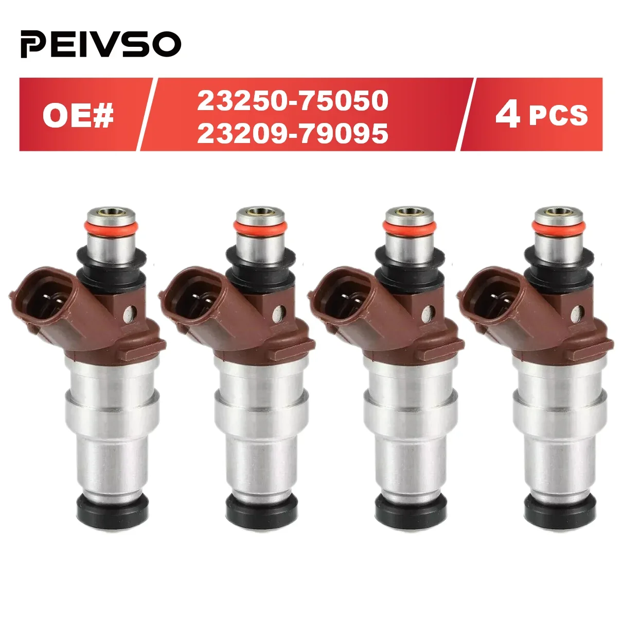4pcs 23250-75050 23209-79095 Fuel Injectors Fit For TOYOTA NA EU 4RUNNER 95~00 HIACE S.B.V 98~01 DYNA 97 TACOMA 95~00 2.7L 3RZFE