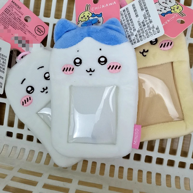 Cute Chiikawa Plush Card Holder Keychain Purse - Portable Waterproof Anime Cosplay Accessories for Women Girls - Image 4