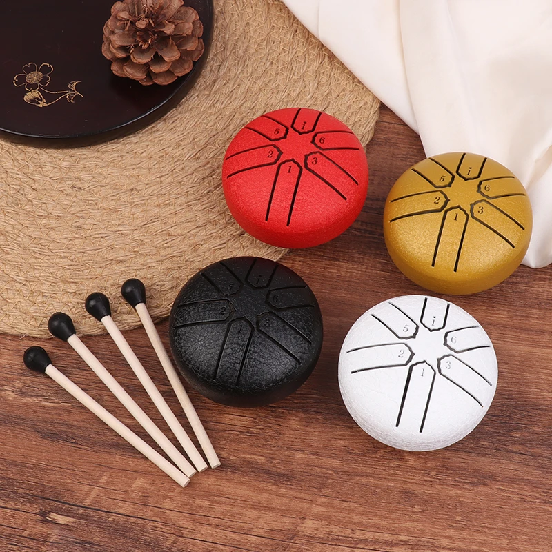 Mini Glucophone 3 Inch 6 Notes Steel Tongue Drum Handpan Ethereal Drum Music Drum Handpan Drum Musical Instrument