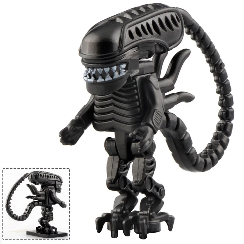 Horror Movie Prometheus Terminator Predator Vs Alien Ellen Ripley Building Blocks Assemble Character Christmas Gift Toys